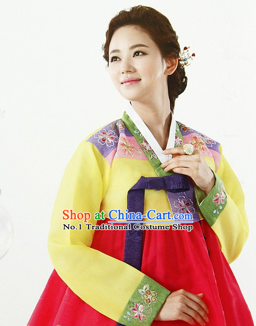 Korean Fashion Traditional Mother Dresses Complete Set for Women