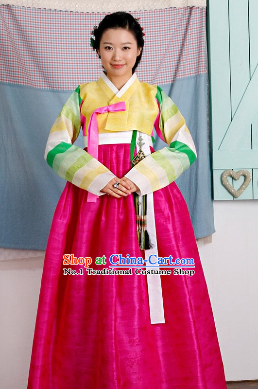 Top Korean Traditional Hanbok Birthday Ceremonial Dress Complete Set for Women