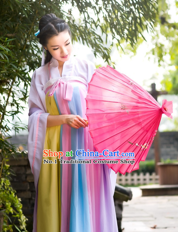 Asian Fashion Oriental Dresses Chinese Hanfu Plus Size Clothes Complete Set