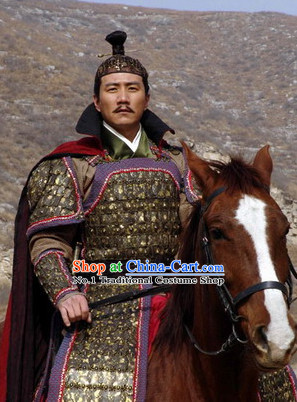 Asian Chinese General Armor Costumes for Men