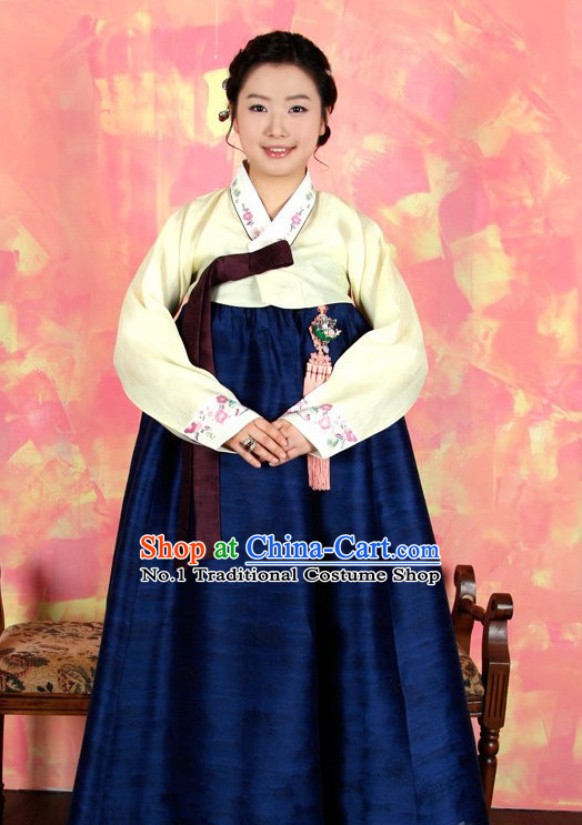 Traditional Korean Custom Made Lady Ceremonial Hanbok Complete Set