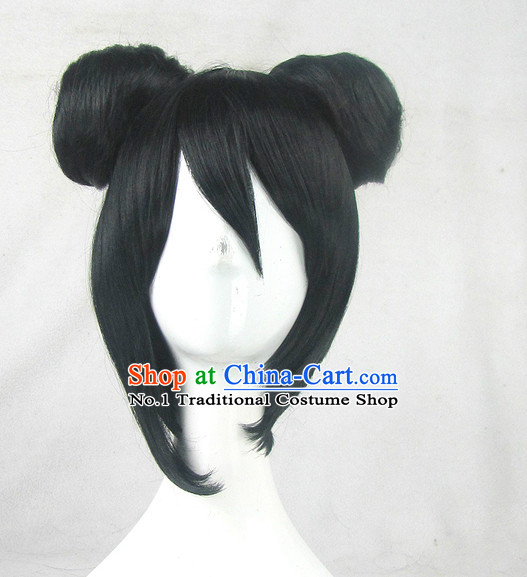 Asian Style Chinese Cosplay Traditional Wigs China Ancient Costume Wig