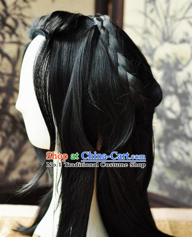Asian Traditional Chinese Wigs Cosplay Wigs Ancient Costume Wigs Hair Pieces for Men