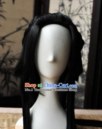 Chinese wigs cosplay wigs long black wigs ancient costumes hanfu