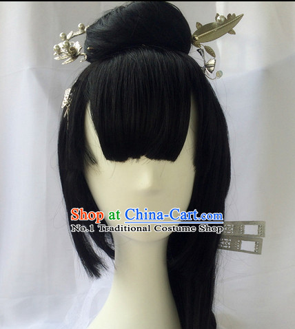 Asian Traditional Chinese Wigs Cosplay Wigs Ancient Costume Wigs Hair Pieces for Women