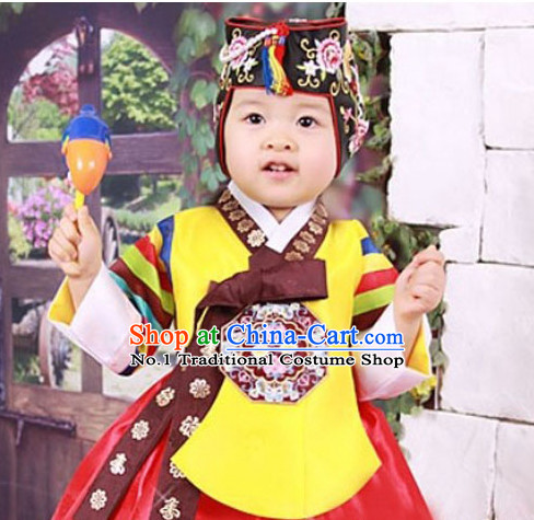 Korean Traditional Clothing Plus Size Clothing Fashion Clothes Complete Set for Kids