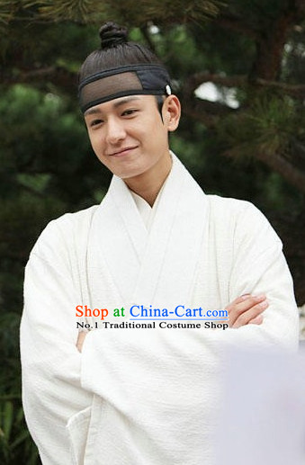 Korean Male White National Dress Costumes Traditional Costumes Traditional Clothing