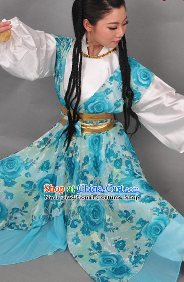 Chinese Traditional National Costumes Swordsman Costume Complete Set