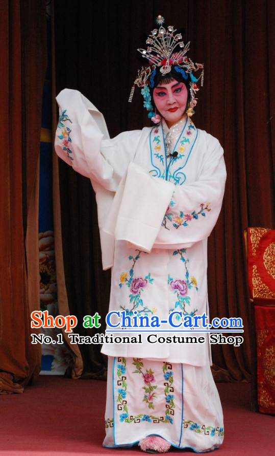 Chinese Beijing Opera Peking Opera Hua Dan Costumes and Hair Accessories Complete Set for Women