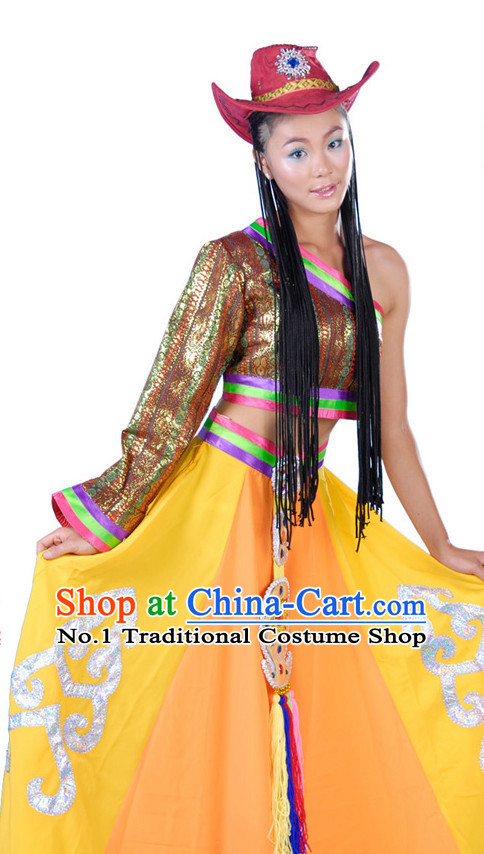 Asian Fashion China Dance Apparel Dance Stores Dance Supply Discount Chinese Tibetan Dance Costumes for Women