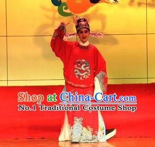 Chinese Beijing Opera Official Costumes and Hat for Men
