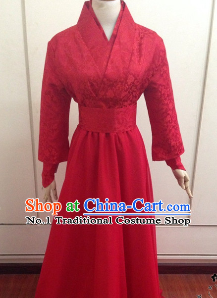 Red Chinese Classical Hanfu Outfits for Men or Women