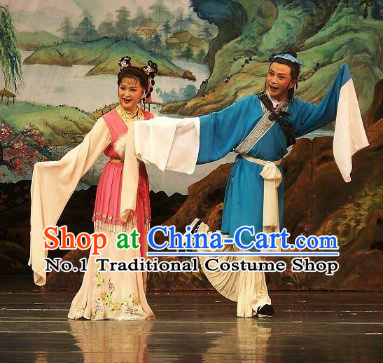 Asian Chinese Traditional Dress Theatrical Costumes Ancient Chinese Clothing Opera Lover Costumes Husband and Wife Clothes