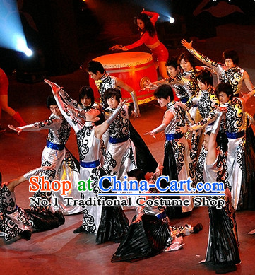 China Traditional National Drum Player Dancewear Suit for Men