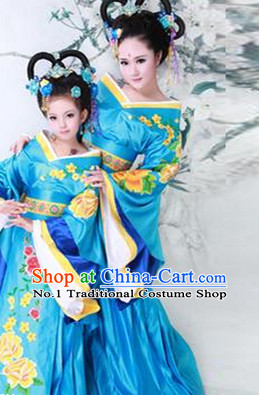 Traditional Chinese Photo Costume Princes Dress and Hair Accessories Complete Set for Children