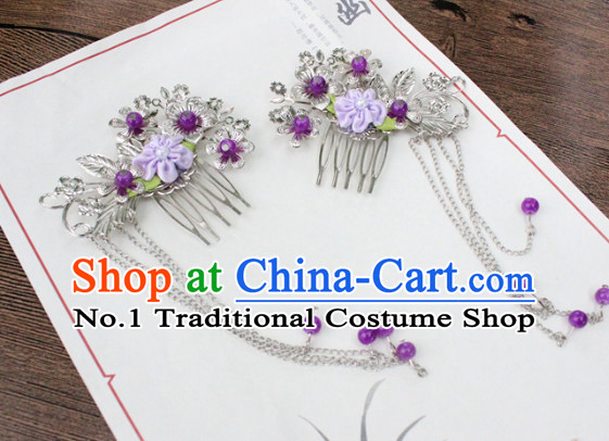 Chinese hair accessories hair ornaments headbands hair accessory ancient headpiece headpieces long ribbon