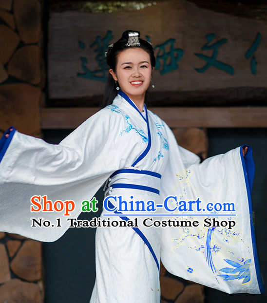 Chinese Traditional Hanfu Clothes Complete Set for Women