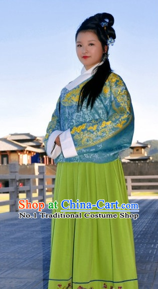 Chinese Ancient Ming Dynasty Garment Suit Complete Set for Women