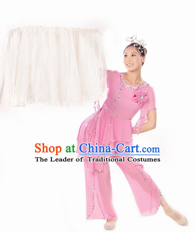 Light Pink Fan Dance Suit for Women