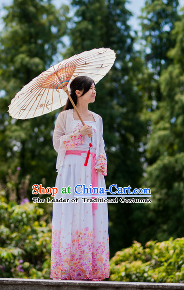 Chinese Ancient Plus Size Dresses and Umbrella Complete Set online Shopping