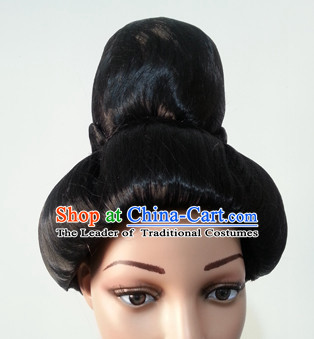 Chinese Classicial Tang Dynasty Lady Hair extensions Wigs Fascinators Toupee Long Wigs Hair Pieces Halloween Wigs