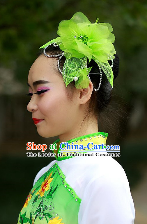 Green Chinese Folk Dance Headdress