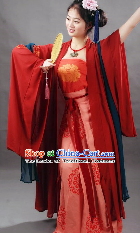 Chinese Hanfu Costume Ancient Costume Traditional Clothing Traditiional Dress Clothing online and Hair Accessories