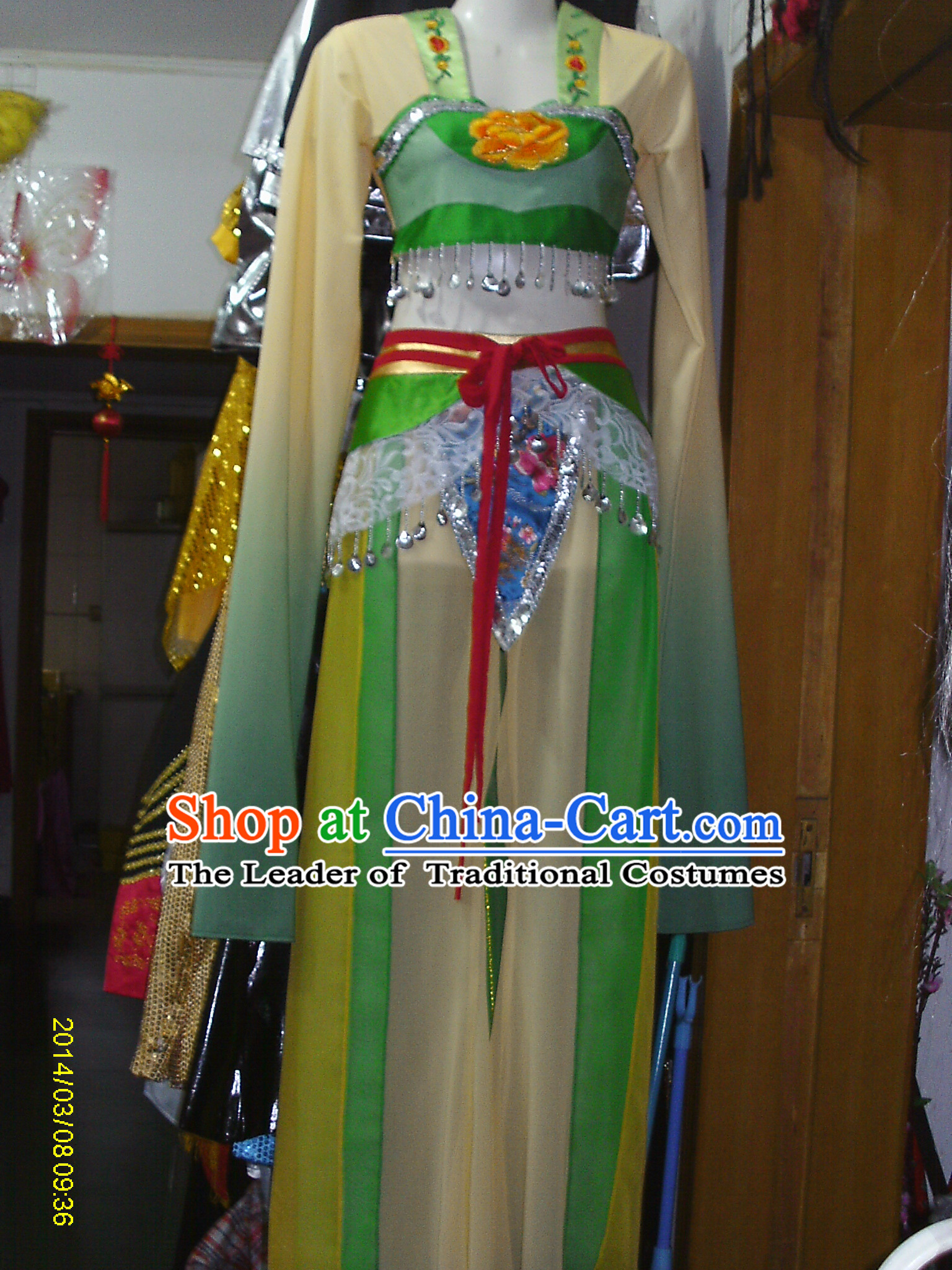 Chinese Folk Dance Costume Competition Costumes Set
