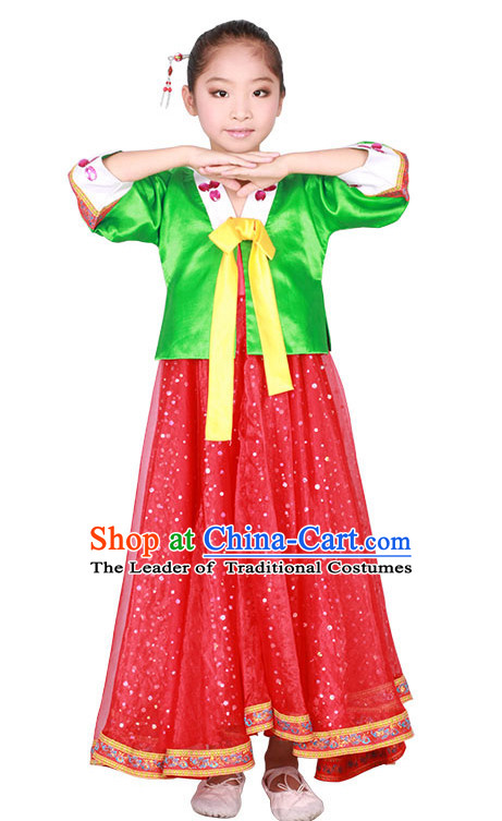 Chinese Korean Ethnic Dance Costume Competition Dance Costumes for Kids