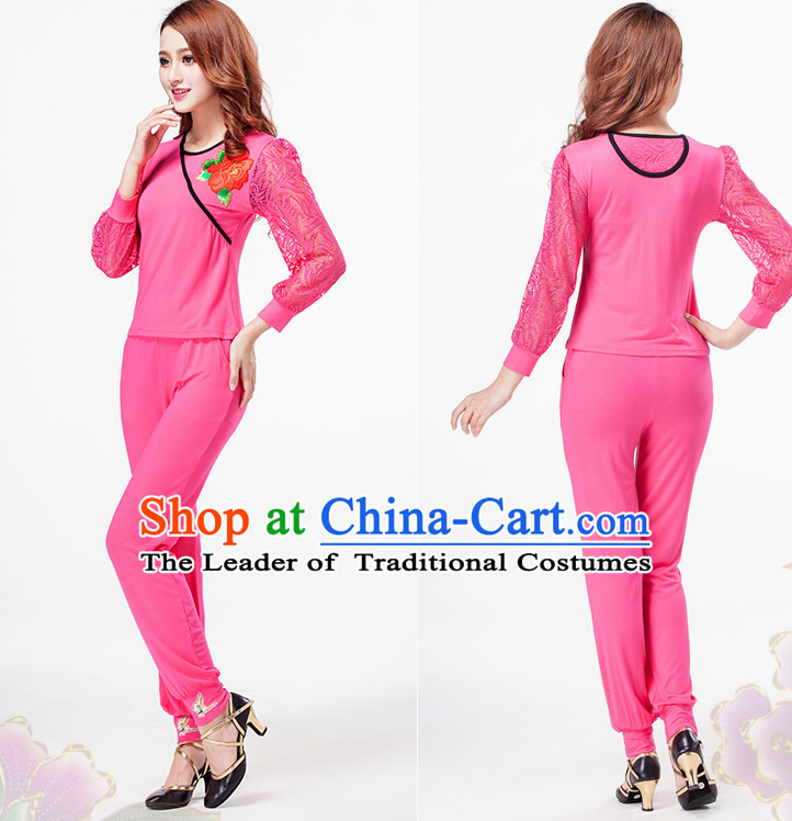 Pink China Style Modern Dance Costume Ideas Dancewear Supply Dance Wear Dance Clothes Suit