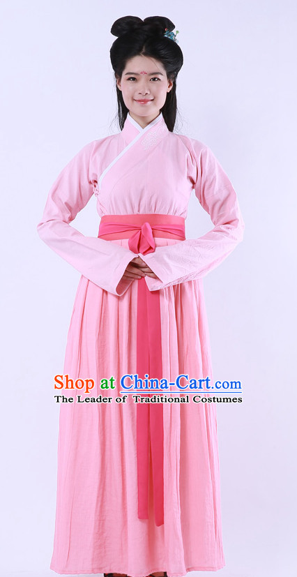 Ancient Chinese Han Dynasty Clothing and Hair Accessories Complete Set for Women