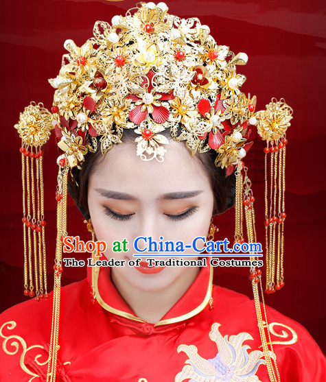 Chinese Traditional Wedding Bridal Headdress Phoenix Crown Women
