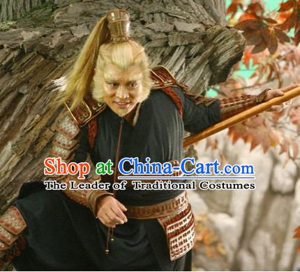 Chinese Monkey King General Body Armor Costumes Complete Set for Men and Boys