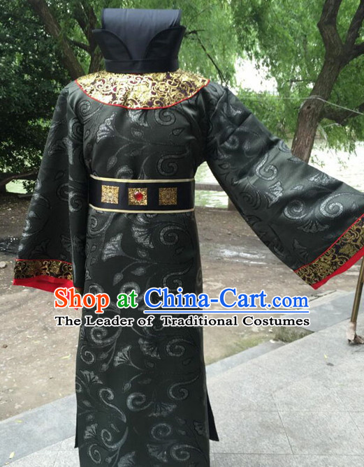 Tang Dynasty Prime Minster Official Costumes and Hat Complete Set