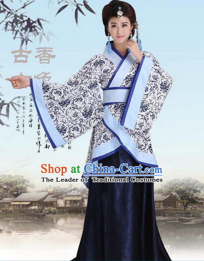 Ancient Chinese Palace Empress Costumes Complete Set, Han Dynasty, Ancient Palace Princess Hanfu Dress Suits For Women