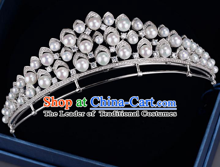 Traditional Jewelry Accessories, Palace Princess Bride Royal Crown, Queen Engagement Royal Crown, Wedding Hair Accessories, Baroco Style Crystal Zircon Headwear for Women
