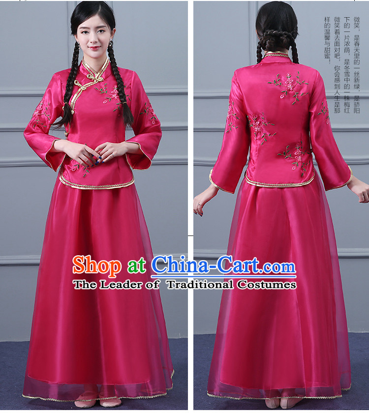 Chinese Traditional Clothes Min Guo Time Female Clothing Nobel Lady Stage costumes Ladies