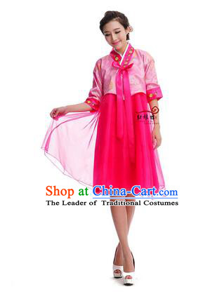 Women Shirt Skirt Korean Clothes Show Costume Shirt Sleeves Korean Traditional Dress Dae Jang Geum Pink Top Red Skirt