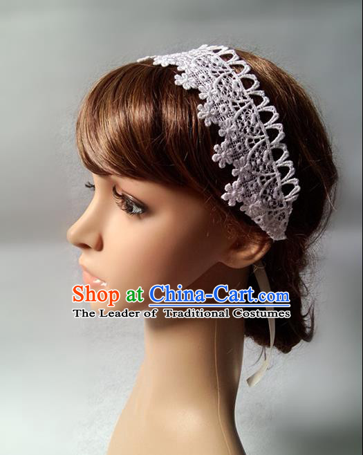 Chinese Wedding Jewelry Accessories, Traditional Bride Headwear, Wedding Tiaras, Imperial Bridal Wedding Lace Hair Clasp