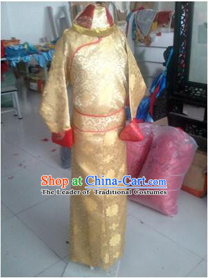 Children Qing Dynasty Dress Official Costumes Boy Stage Clothes Kid Show Chinese Traditional Clothes Ancient Dress