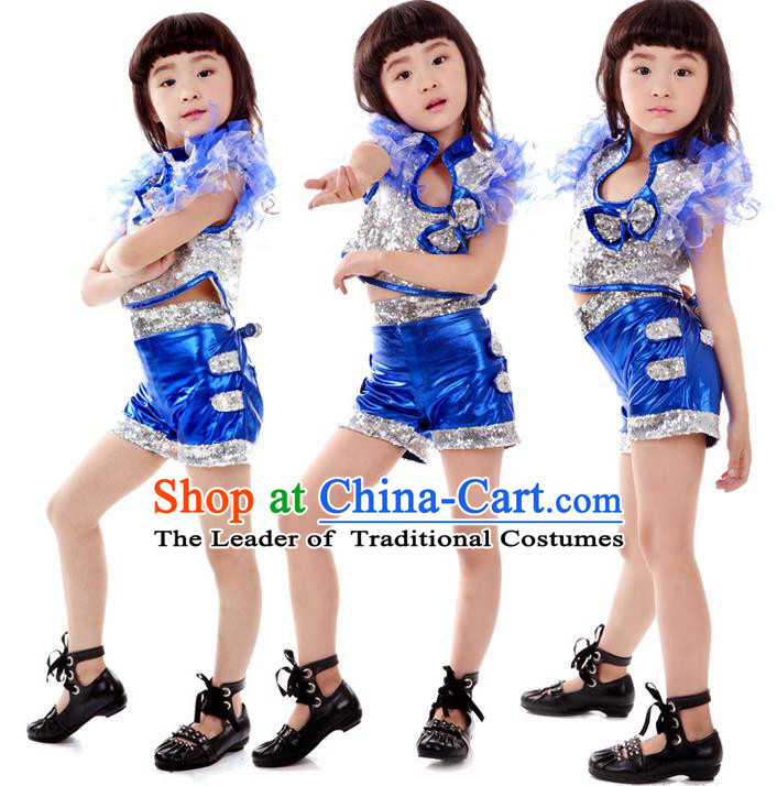 Traditional Chinese Modern Dancing Costume, Children Jazz Dance Costume for Kids