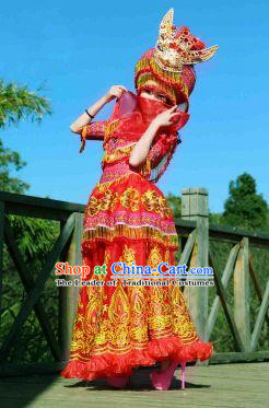 Chinese Minority Nationality Embroidery Costume