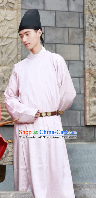 Chinese Style Dresses Kimono Dress Tang Dynasty Outfits and Hat Complete Set for Men