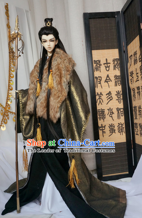 Chinese Style Dresses Chinese Swordmen Clothing Clothes Han Chinese Costume Hanfu and Hair Jewelry Complete Set for Men Adults Children
