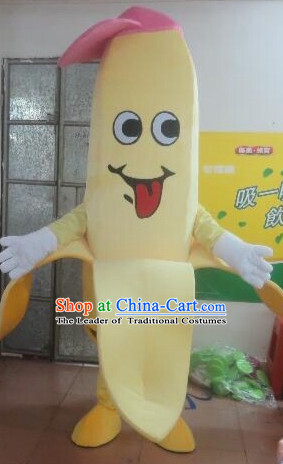 Professional Custom Mascot Uniforms Mascot Outfits Customized Cute Fruit Cartoon Character Banana Mascot Costumes