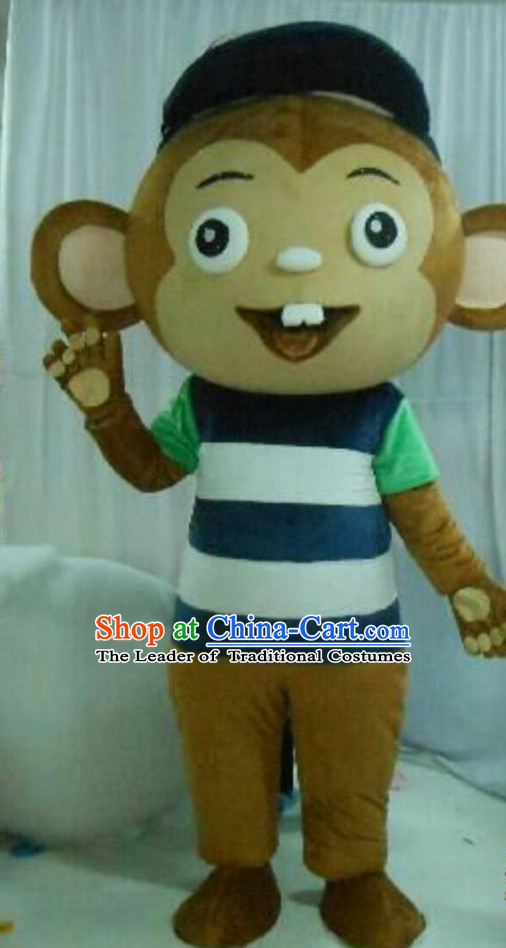 Professional Custom Mascot Uniforms Mascot Outfits Customized Animal Cartoon Character Walking Monkey Mascot Costumes