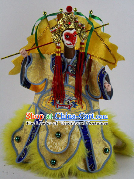 Top Traditional Chinese Ancient Handmade Sun Wukong Glove Puppets Hand Marionette Puppet Hand Puppets