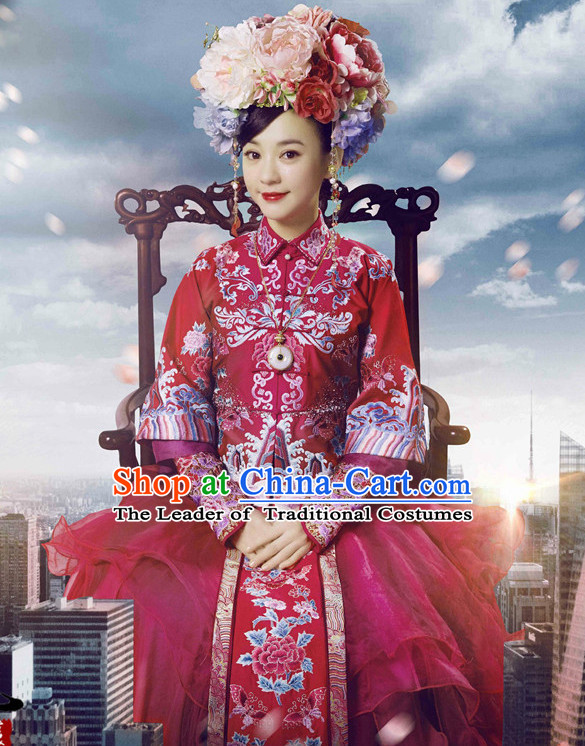 Qing Dynasty Bu Bu Jing Xin Princess Royal Clothing for Women