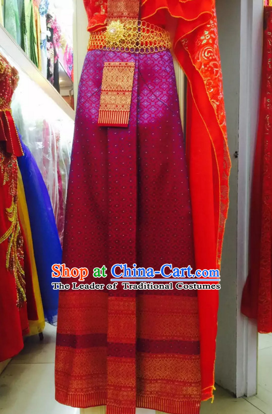 Traditional National Thai Garment Dress Thai Traditional Dress Dresses Wedding Dress online for Sale Thai Clothing Thailand Clothes