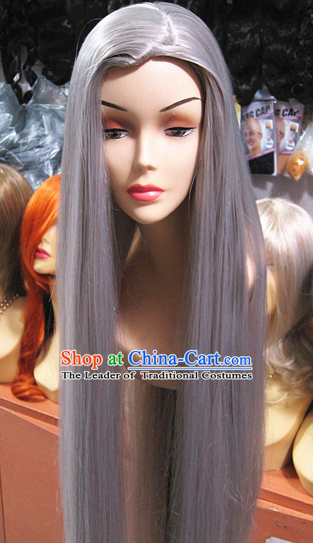 Chinese Traditional Wig Ancient Men Wigs Ladies Wigs Grey Wigs Male Lace Front Wigs Custom Hair Pieces